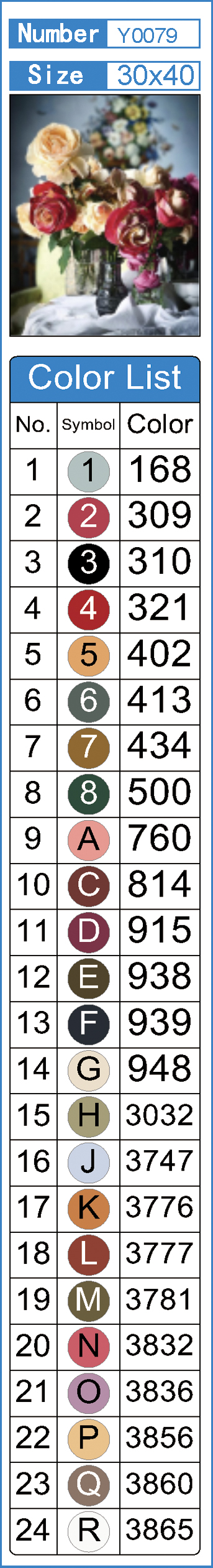 Алмазная мозаика "Букет роз", 30*40см, на подрамнике, в кор. 31*41*2,5см, ТМ Dreamtoys