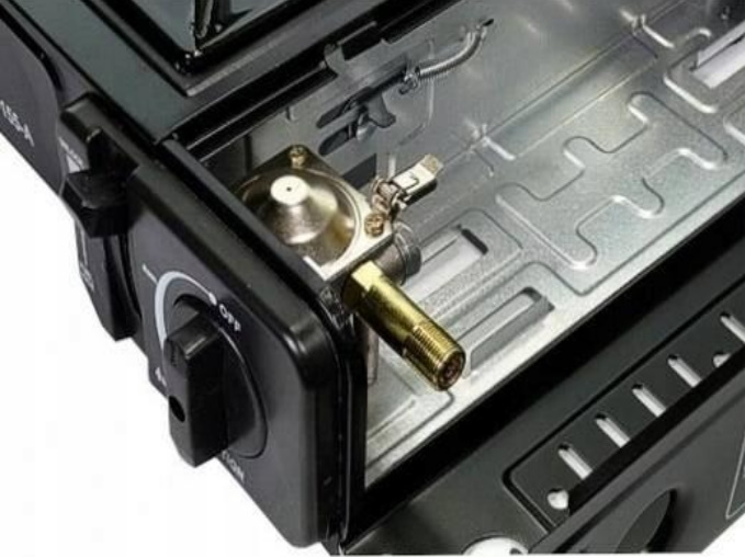 Портативная газовая плита (туристическая) с адаптером в кейсе Happy Home керамика 40*34*14см