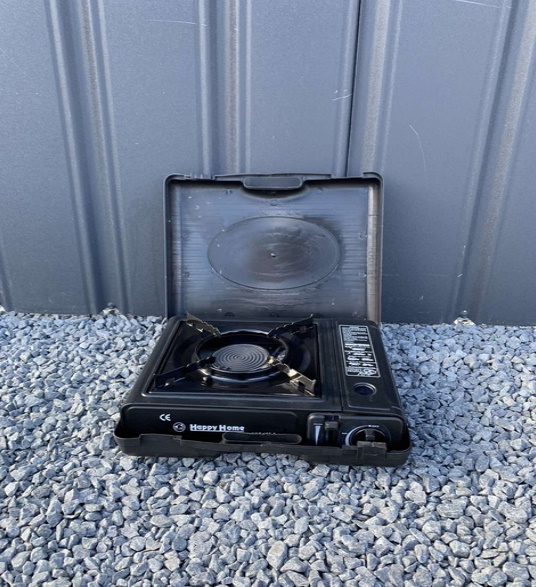 Портативная газовая плита (туристическая) с адаптером в кейсе Happy Home керамика 40*34*14см