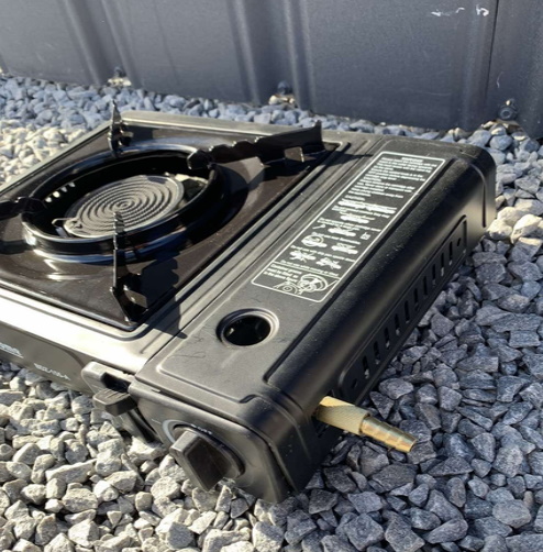 Портативная газовая плита (туристическая) с адаптером в кейсе Happy Home керамика 40*34*14см