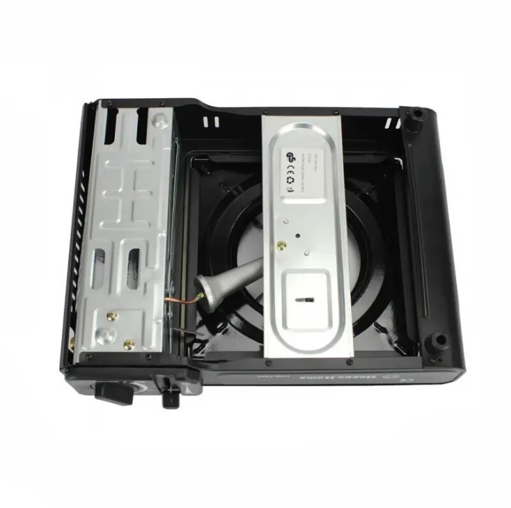 Портативная газовая плита (туристическая) с адаптером в кейсе Happy Home керамика 40*34*14см