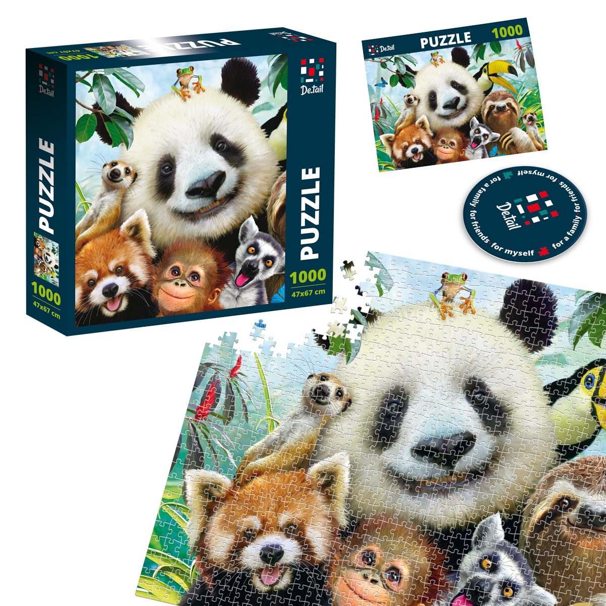 Пазлы "Zoo Selfie", 1000 элементов, в кор. 30*29*6см, ТМ Vladi Toys, Украина