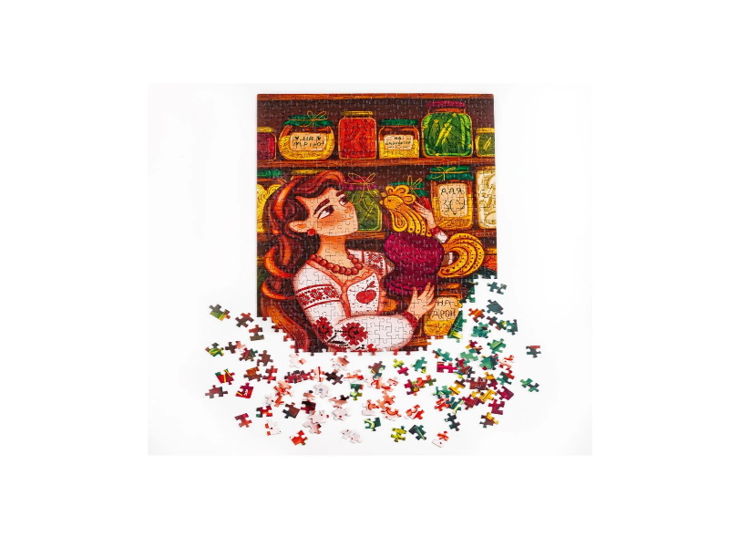 Пазлы Puzzle "Ukrainian girl with the cock", 500 элементов, , в кор. 26*26*6см, ТМ Vladi Toys, Украина