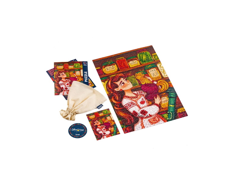 Пазлы Puzzle "Ukrainian girl with the cock", 500 элементов, , в кор. 26*26*6см, ТМ Vladi Toys, Украина