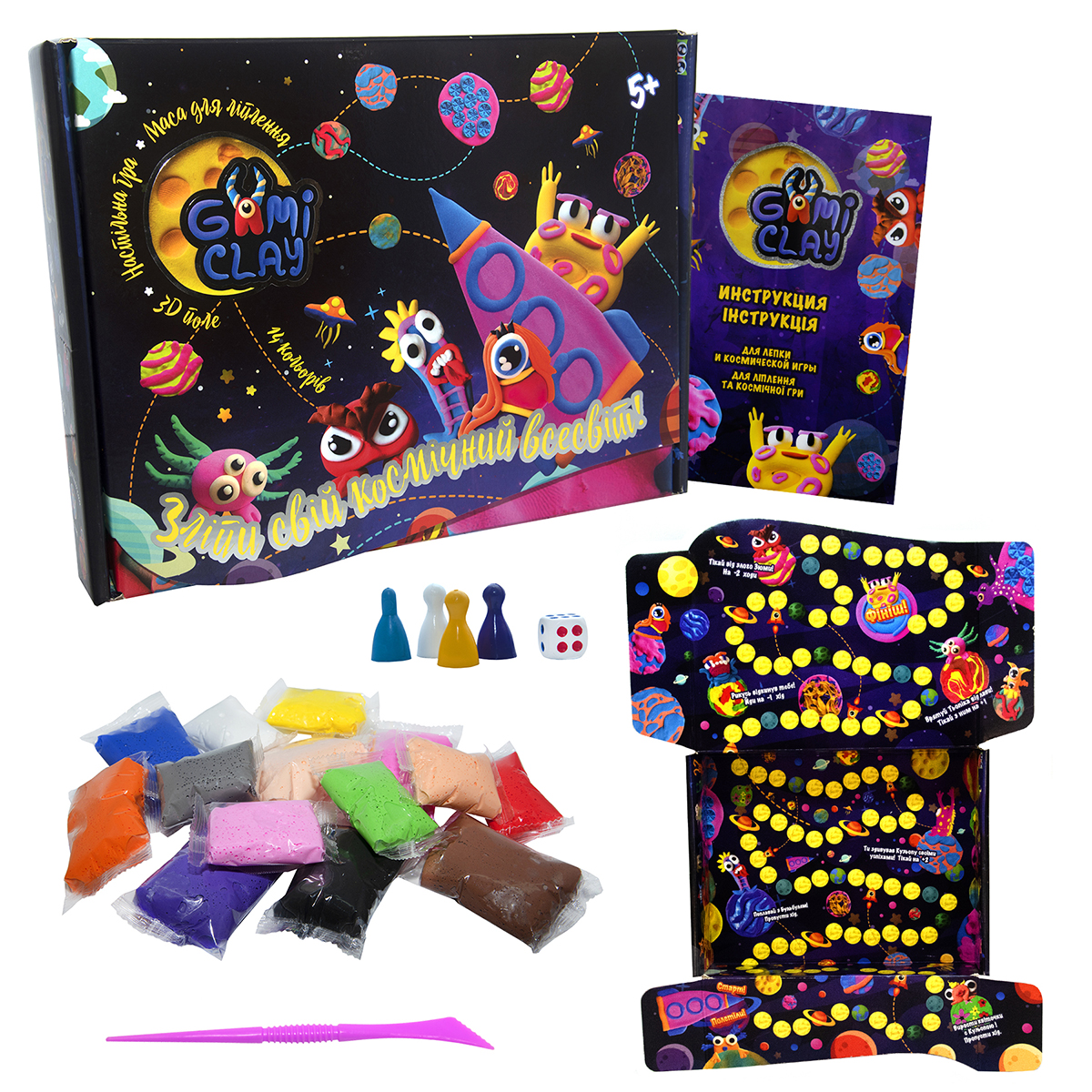 Набір для творчості "Gumi Clay", укр., в кор. 30*23*6,8см, ТМ Стратег, Україна