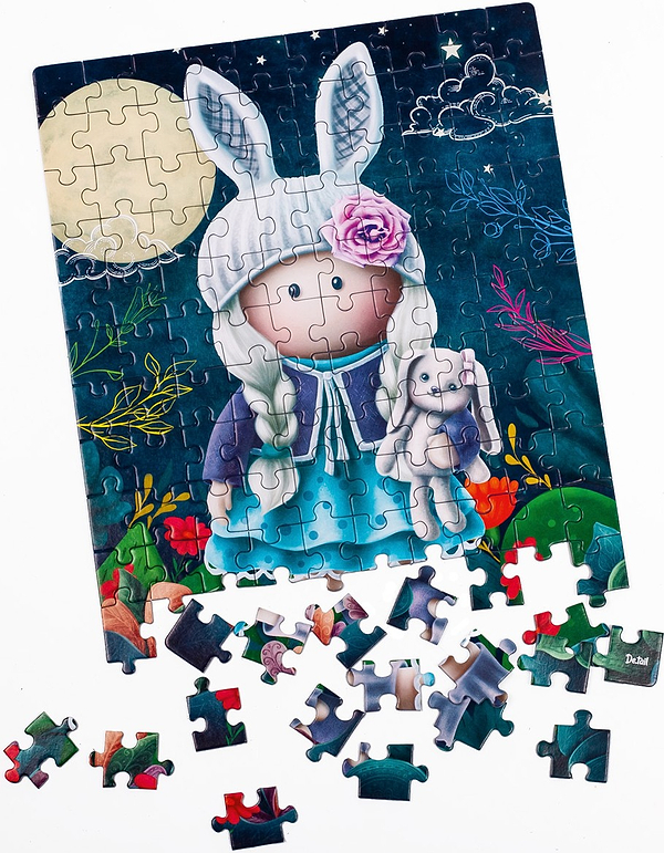 Пазлы "Little bunny doll", по 120эл., в кор. 16*10*3см, ТМ Vladi Toys, Украина