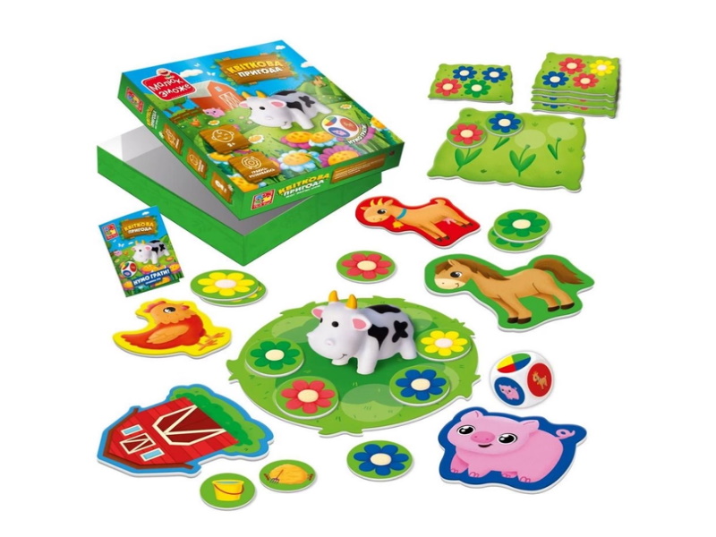 Игра настольная "Цветочное приключение", укр., в кор. 22*22*6см, ТМ Vladi Toys, Украина