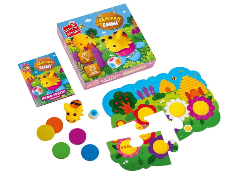 Гра настільна "Бджілка Еммі", укр., у кор. 22*22*6см, ТМ Vladi Toys, Україна