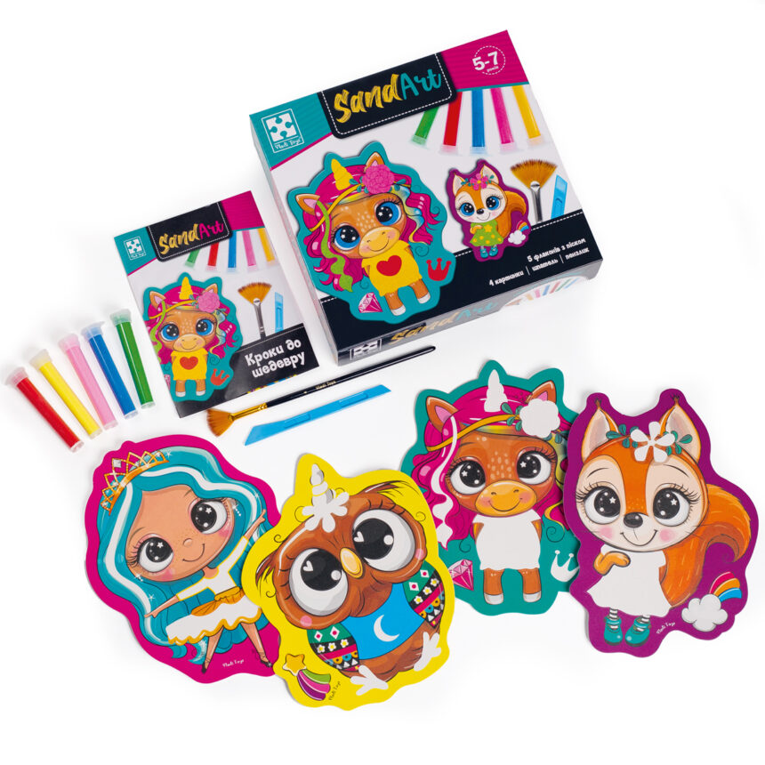 Набор для творчества "Sand Art. Веселі друзі", укр., ТМ Vladi Toys, Украина