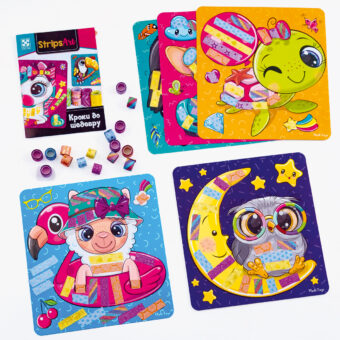 Набор для творчества "Strips Art. Щасливі мордочки", укр., в кор. 21*21*5см, ТМ Vladi Toys, Украина