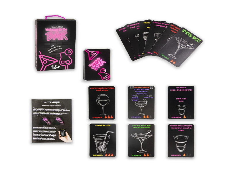 Настольная игра развлекательная "Welcome to the BAR ", укр., в кор. 18*12*4см, ТМ Стратег, Украина