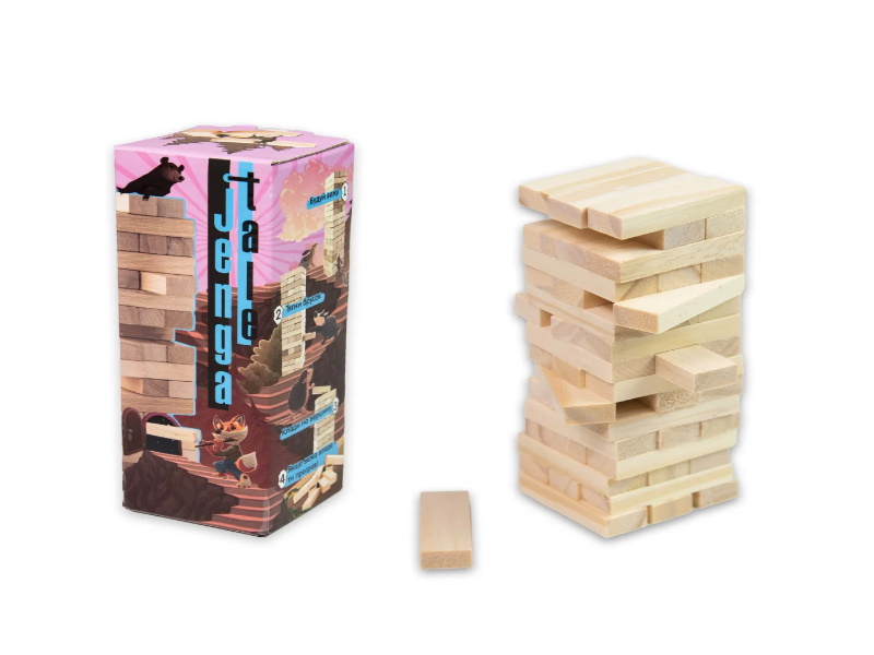 Настільна гра "Jenga Tale" 48 брусків , укр., у кор. 215*5*5см, ТМ Стратег, Україна
