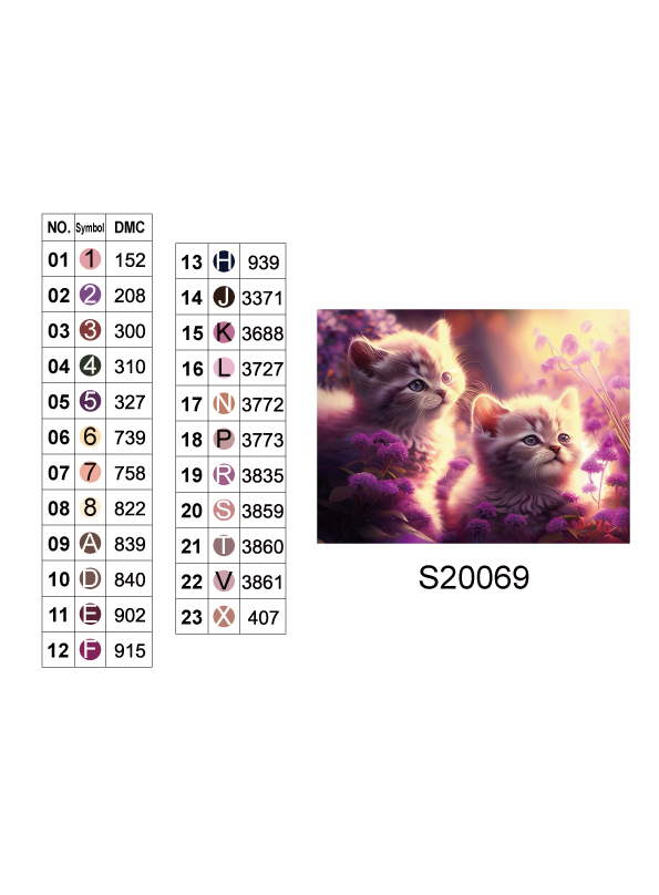 Алмазная мозаика "Котята среди цветов", 30*40см, на рамке, в кор.31*41*2,5см, ТМ Dreamtoys