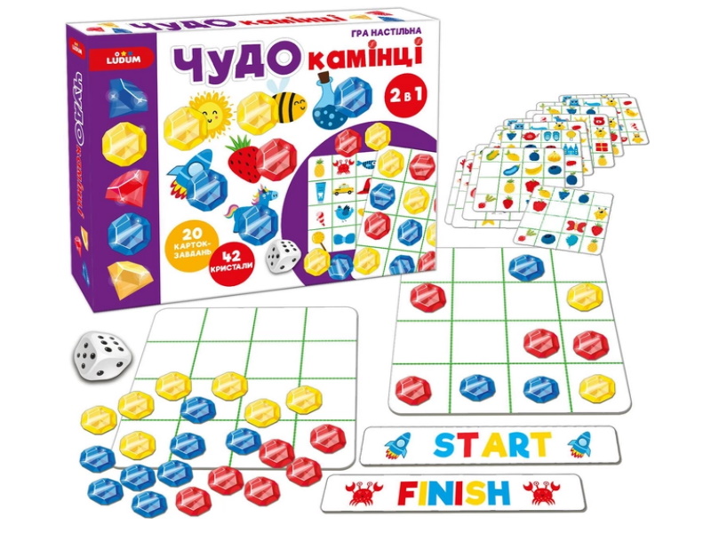 Игра настольная ЧУДО камушки, в кор. 24*18*4см, ТМ Ludum, Украина