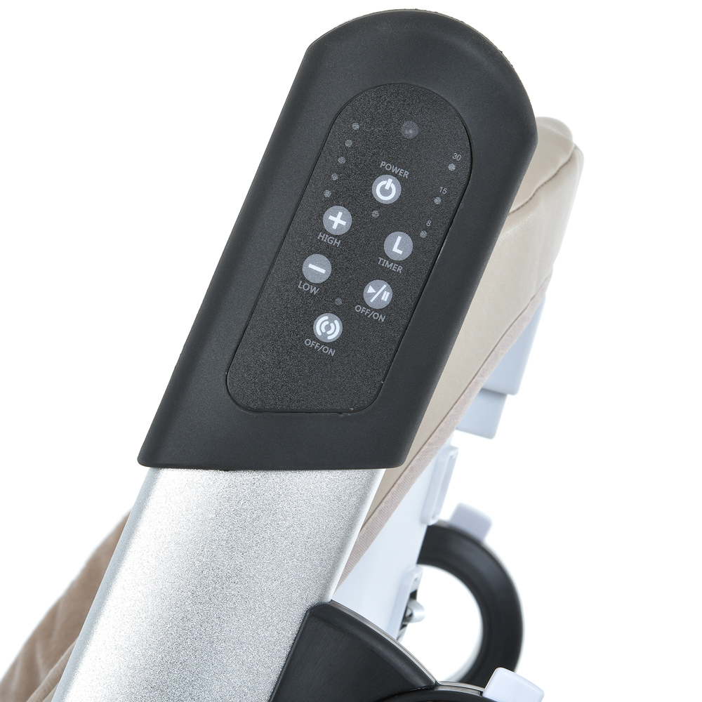 Стульчик-качеля EL CAMINO DEBUT Elegant Beige р/у, эл. привод, для корм., 5 точ.рем., тайм.,муз.,беж, в кор. 95*50*30см (1шт)