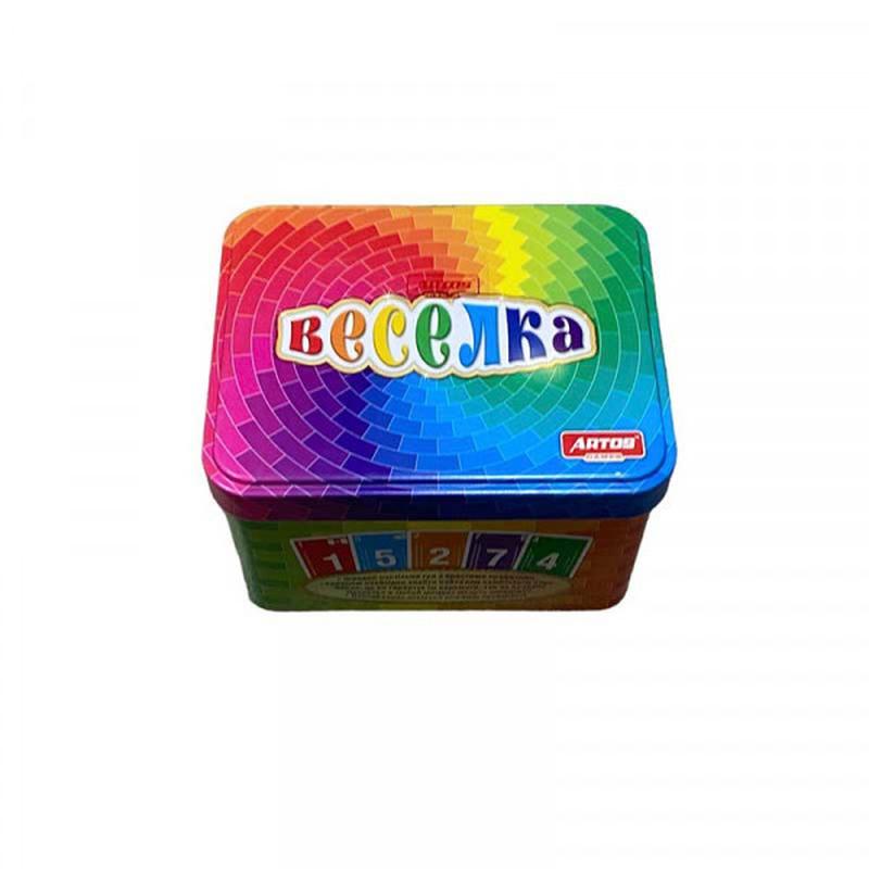 Гра "Веселка", в жерстяній банці, укр., 11,5*9,5*7см, ARTOS Games, Україна (12шт)