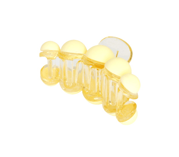 Краб для волос дуга прозрачная, пластиковый, 7см, ЦЕНА ЗА УП. 3ШТ, в пак. 10*8см (3шт)