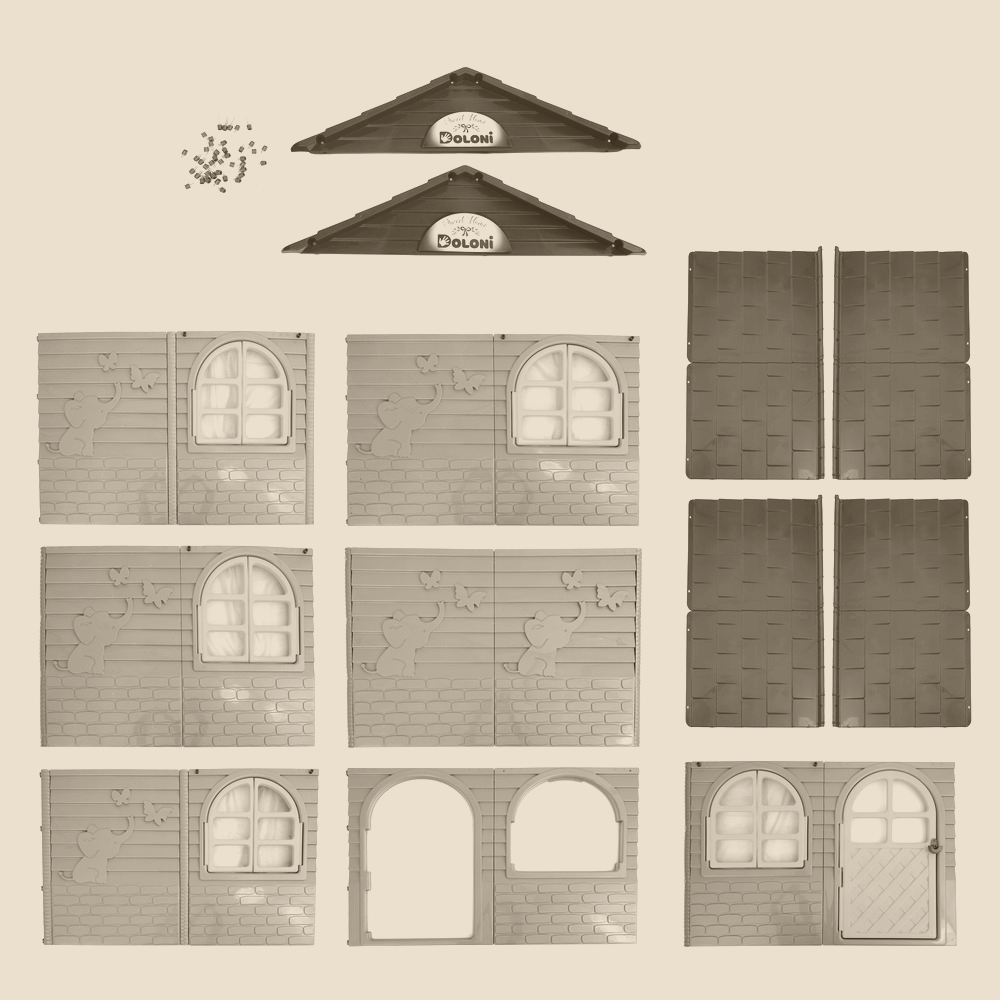 Дом со шторками ЭКО ЛИНИЯ, 265*130*119см, в кор. 128*88*55см, ТМ Долони, Украина