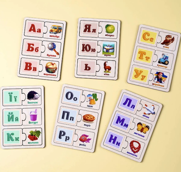 Пазл "Абетка", кор.20*16*5см, ТМ UBumblebees, Украина