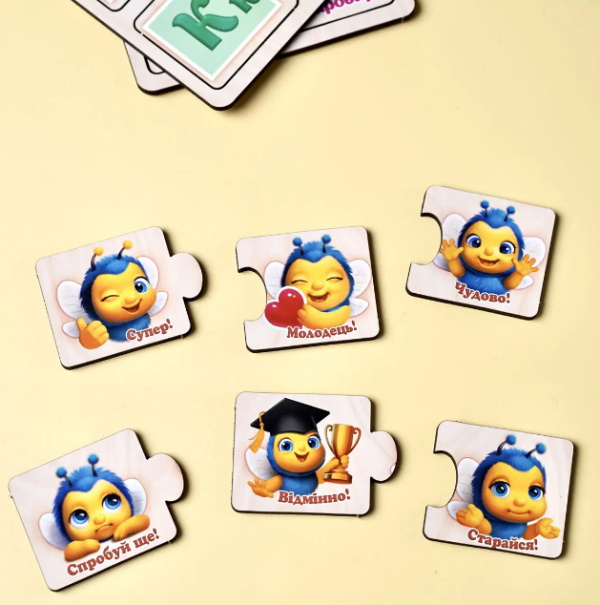 Пазл "Абетка", кор.20*16*5см, ТМ UBumblebees, Украина