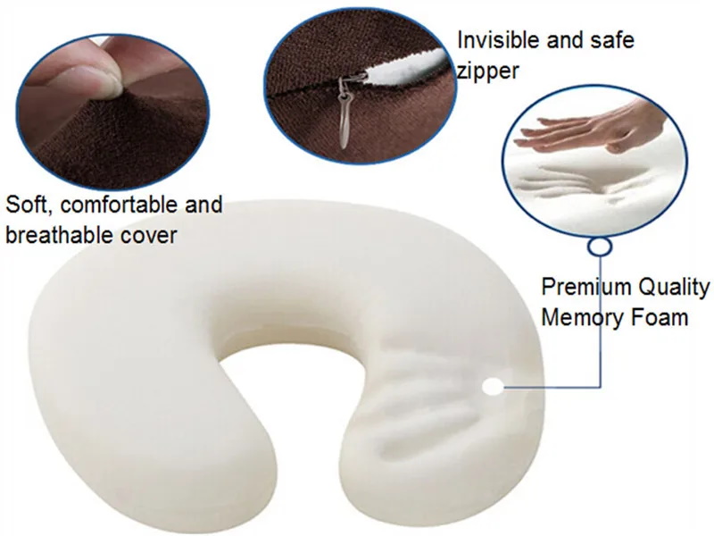 Подушка підголовник Пінгвін, з піни з ефектом пам'яті, чохол, що знімається, 28*30см, ТМ Dreamtoys