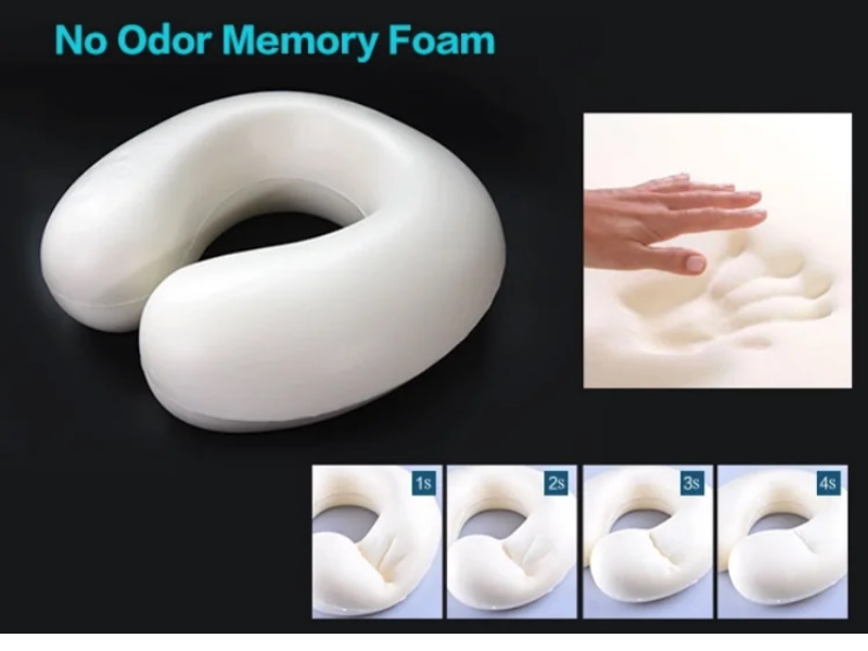 Подушка підголовник Пінгвін, з піни з ефектом пам'яті, чохол, що знімається, 28*30см, ТМ Dreamtoys