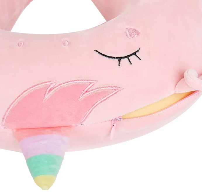 Подушка подголовник Пони-единорожка, из пены с эффектом памяти, съемный чехол, 28*30см, ТМ Dreamtoys