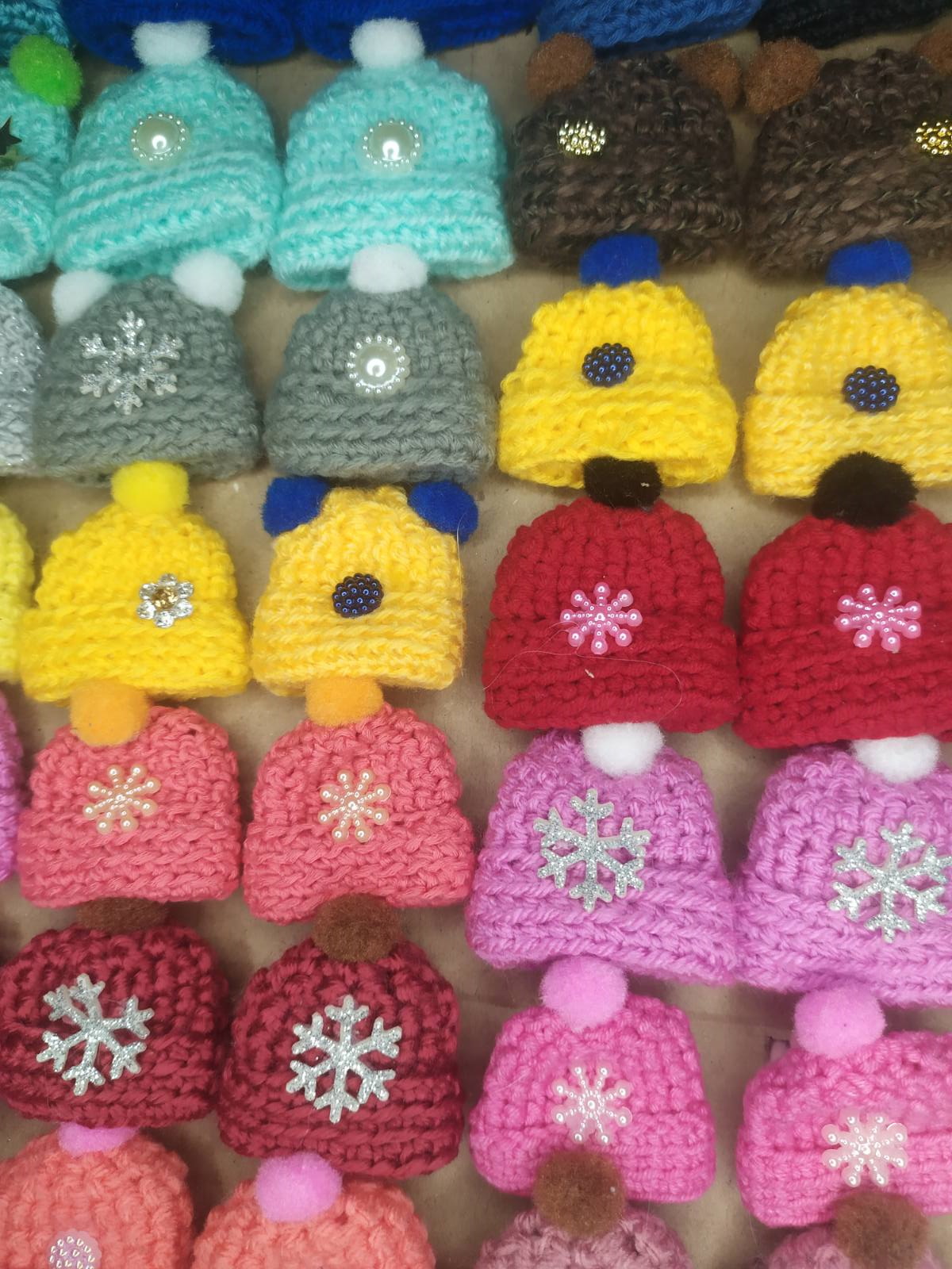 Набор "Резинка шапочка"  5*4,5см микс, ЦЕНА ЗА 6ШТ, Handmade  в пак.10*15см