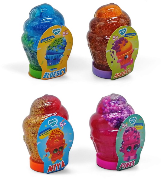 Игрушка-антистресс Сupcake Slime 75мл, 8*3см ТМ Lovin (28шт)