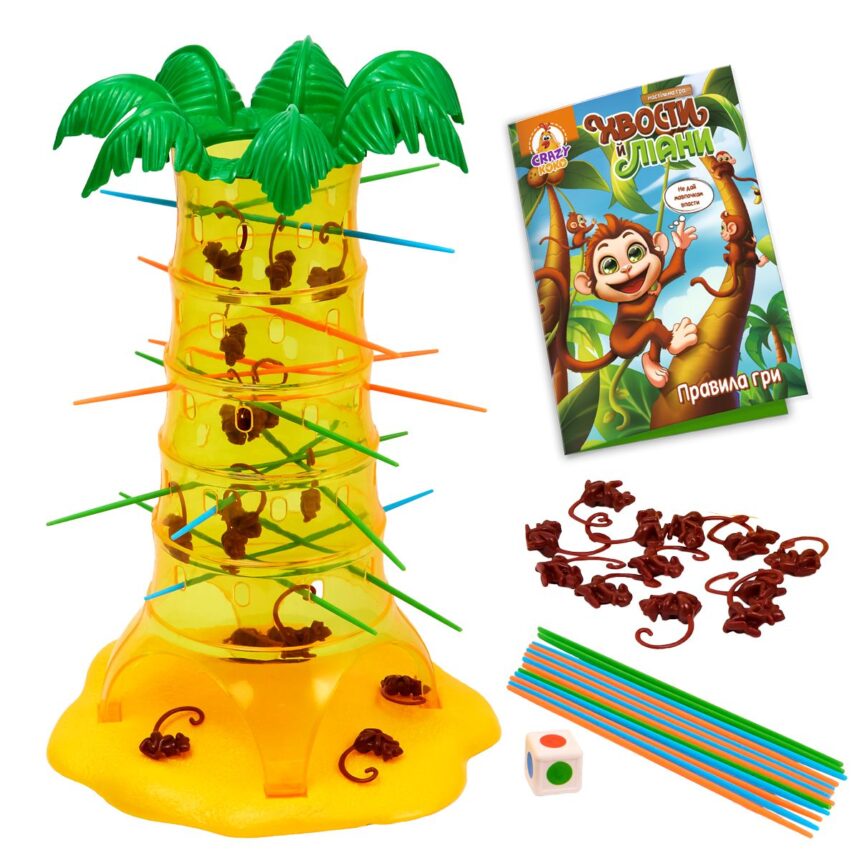 Игра настольная развлекательная "Хвосты и лианы", в кор.27*27*11см, ТМ Vladi Toys, Украина