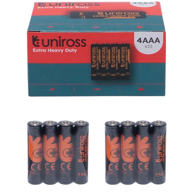 Батарейка Uniross солевая SHRINK OF 4AAA EXTRA HEAVY DUTY ЦЕНА ЗА УП. 40ШТ