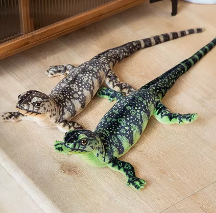 М’яка іграшка "Ящірка", коричневий колір, висота 75см, вага 0,22кг, ТМ Dreamtoys