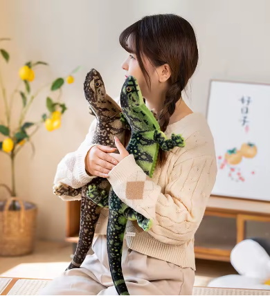 М’яка іграшка "Ящірка", коричневий колір, висота 75см, вага 0,22кг, ТМ Dreamtoys