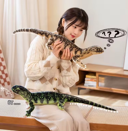 М’яка іграшка "Ящірка", коричневий колір, висота 75см, вага 0,22кг, ТМ Dreamtoys