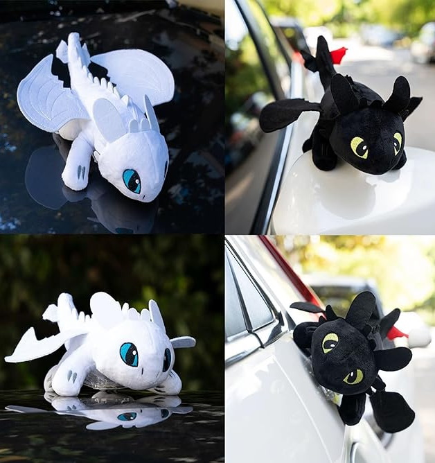 Черный дракон с креплением-замком 26см