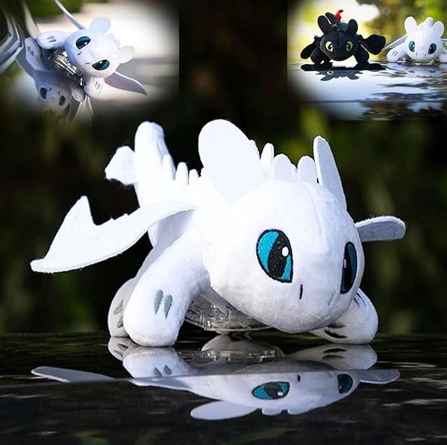 Білий дракон з кріпленням-засувкою 35см