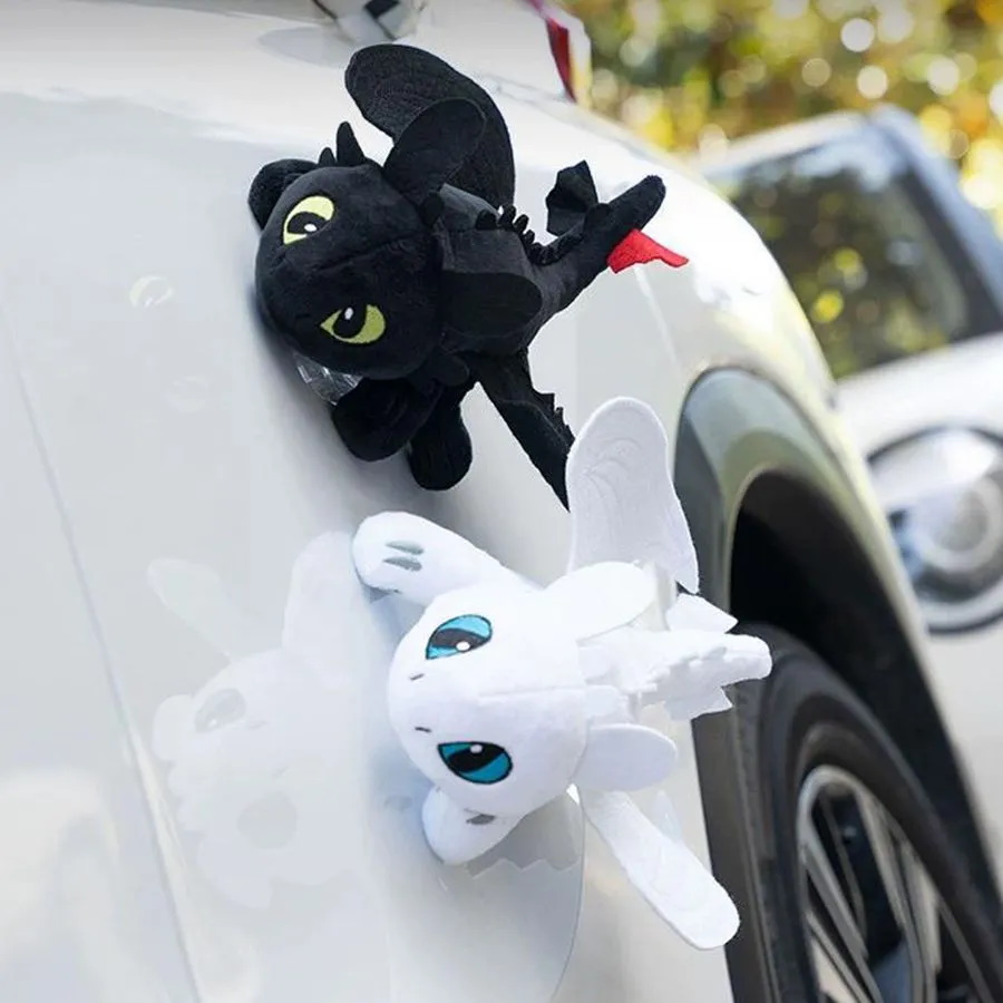 Белый дракон с креплением-замком 26см