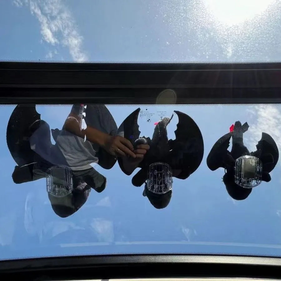 Чорний дракон з кріпленням-засувкою 35см