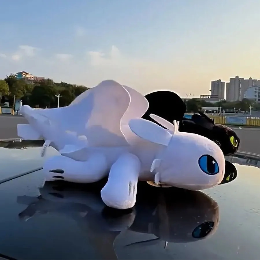 Чорний дракон з кріпленням-засувкою 35см