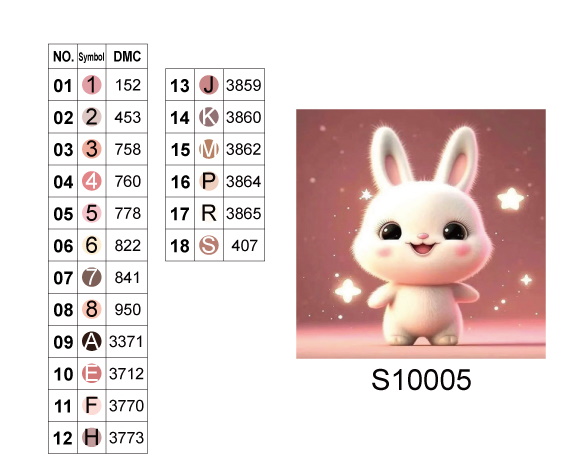 Алмазная мозаика "Сияющий кролик со звездами", 20*20см, на рамке, в кор.21*21*2,5см, ТМ Dreamtoys