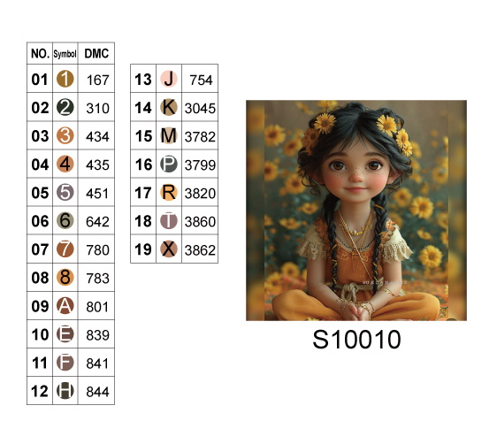 Алмазна мозаїка "Дівчинка у квітковому вінку", 20*20см, на рамці, в кор.21*21*2,5см,ТМ Dreamtoys