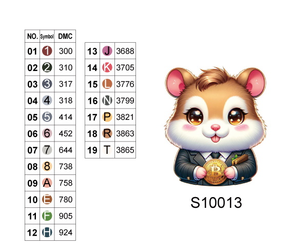 Алмазная мозаика "Хомяк с биткоином", 20*20см, на рамке, в кор.21*21*2,5см, ТМ Dreamtoys