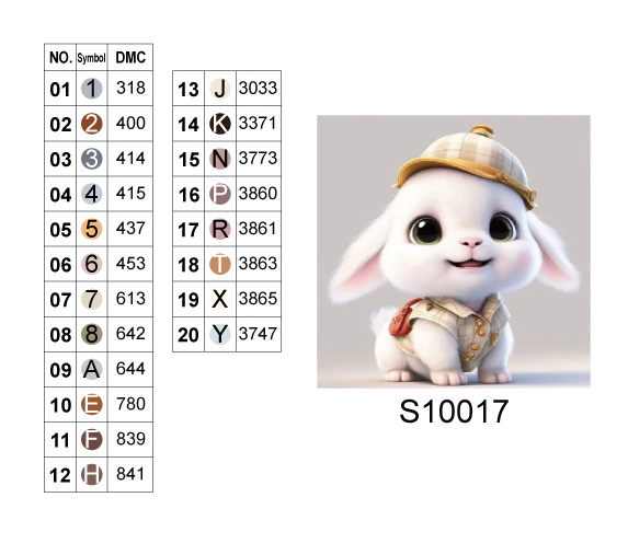 Алмазна мозаїка "Маленький дослідник кролик", 20*20см, на рамці, в кор.21*21*2,5см, ТМ Dreamtoys