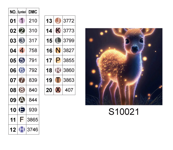 Алмазна мозаїка "Сяючий оленятко", 20*20см, на рамці, в кор.21*21*2,5см, ТМ Dreamtoys