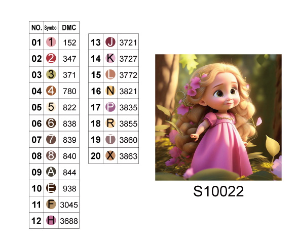 Алмазная мозаика "Прекрасная принцесса в лесу", 20*20см, на рамке, в кор.21*21*2,5см, ТМ Dreamtoys