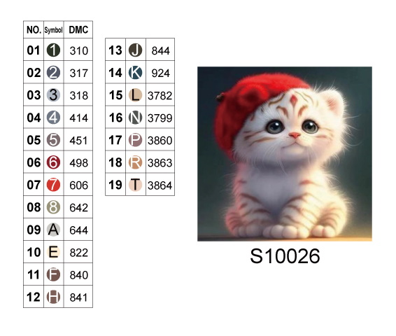Алмазная мозаика "Пушистый котенок в красной шапочке", 20*20см, на рамке, в кор.21*21*2,5см, ТМ Dreamtoys