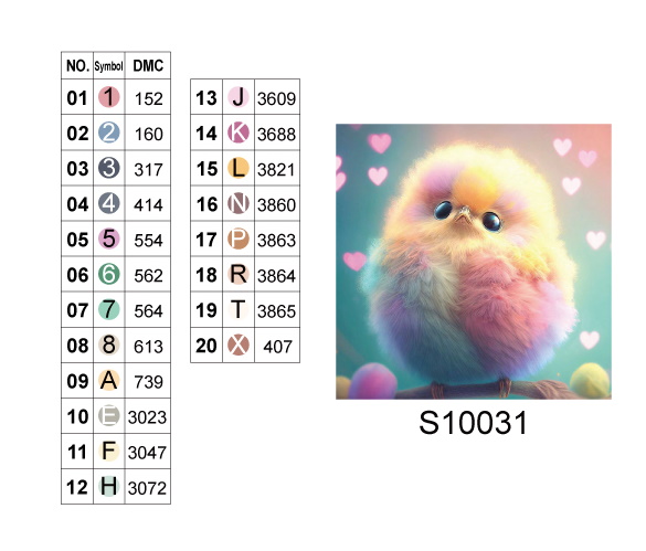 Алмазна мозаїка "Веселковий пухнастик", 20*20см, на рамці, в кор.21*21*2,5см, ТМ Dreamtoys