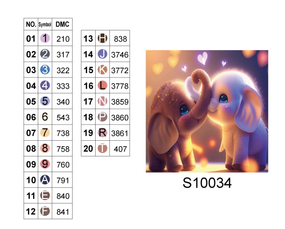 Алмазна мозаїка "Кохання слоненят", 20*20см, на рамці, в кор.21*21*2,5см, ТМ Dreamtoys