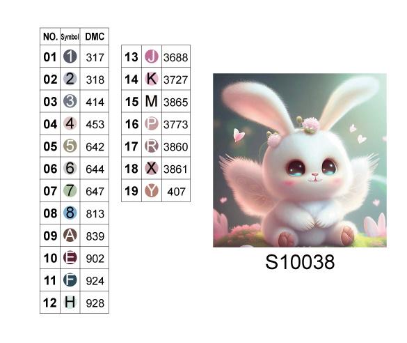 Алмазна мозаїка "Кролик з крильцями", 20*20см, на рамці, в кор.21*21*2.5см, ТМ Dreamtoys