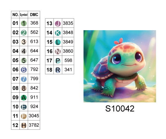Алмазна мозаїка "Маленька черепашка", 20*20см, на рамці, в кор.21*21*2,5см, ТМ Dreamtoys